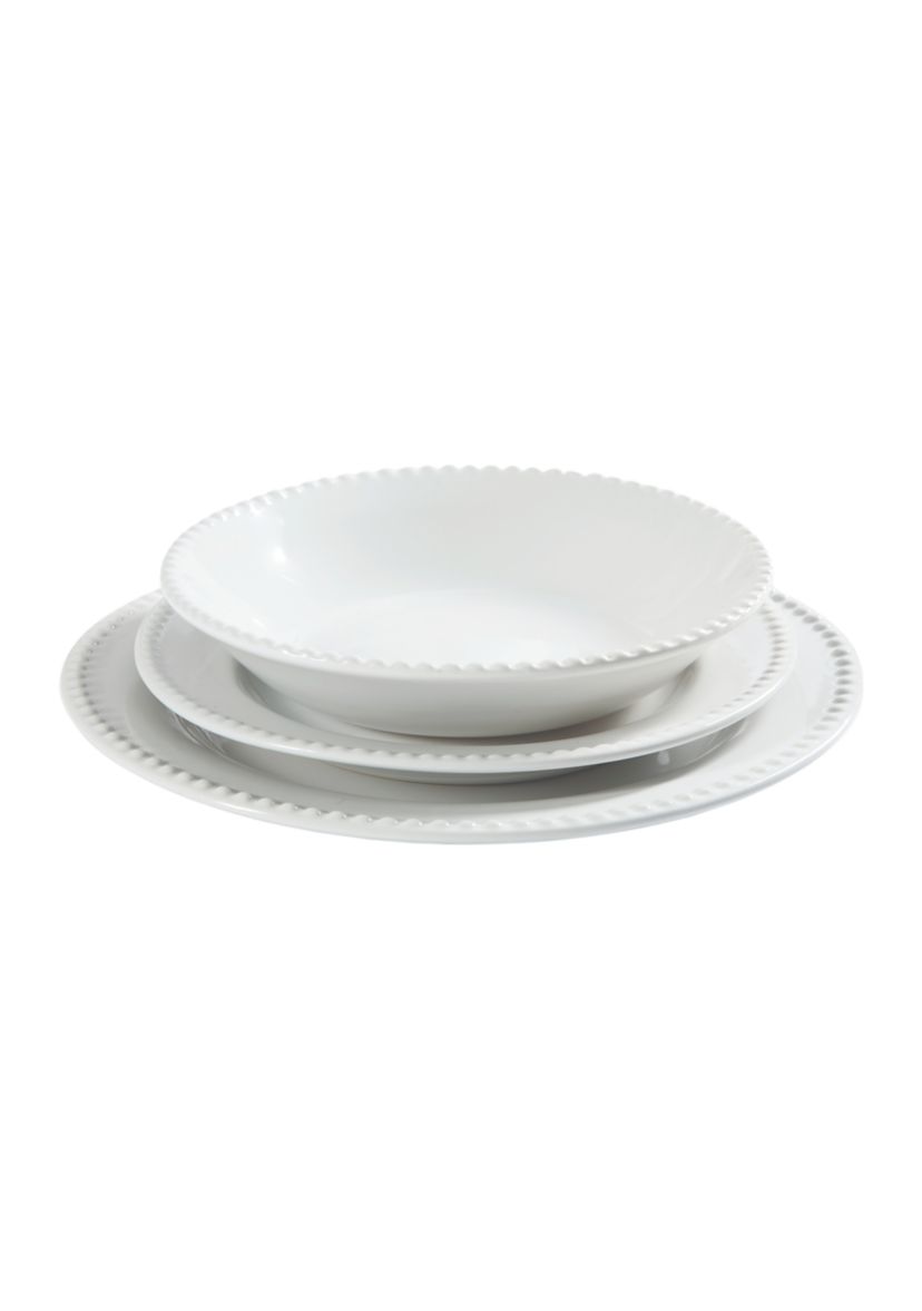 Caroline White Beaded 12 Piece Set
