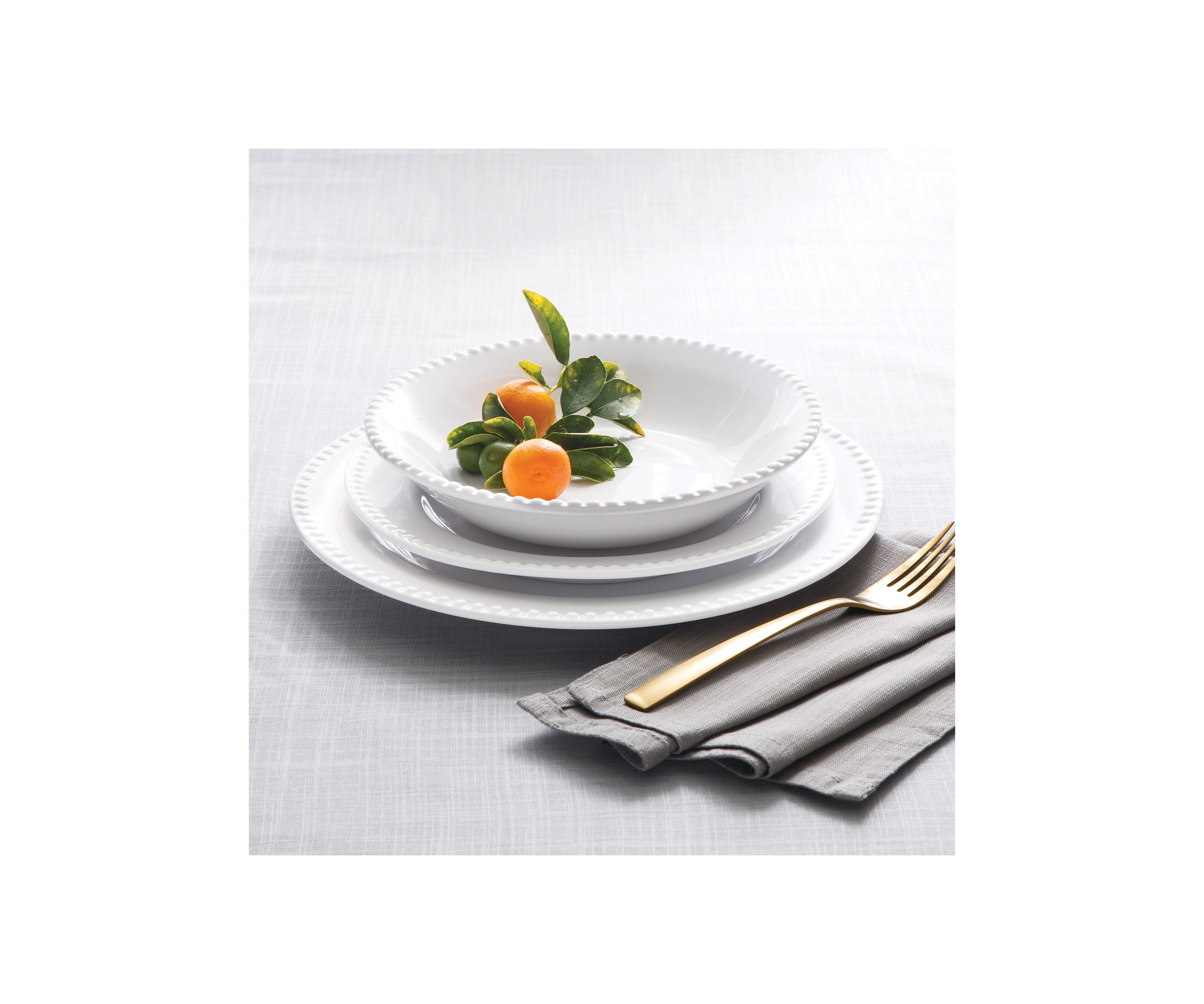 Caroline White Beaded 12 Piece Set