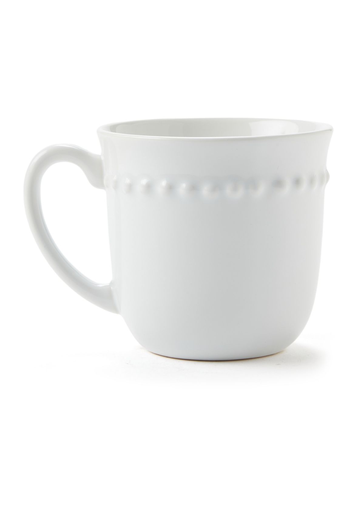 White Beaded Mug