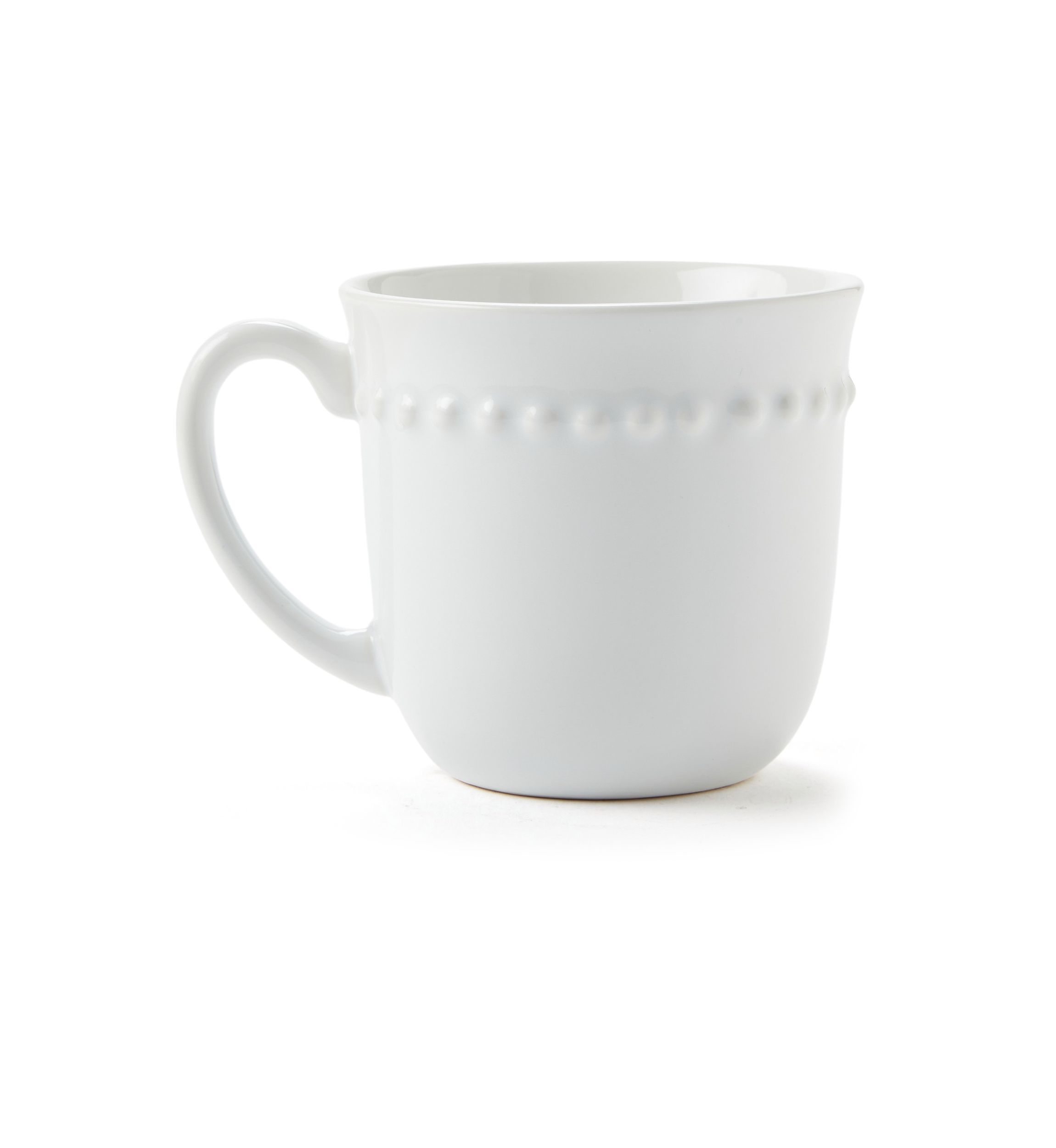 White Beaded Mug