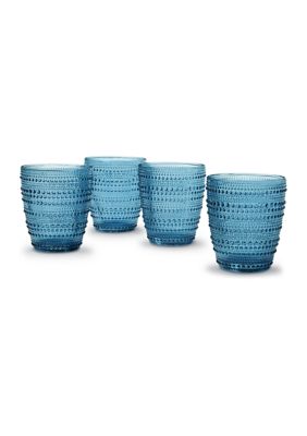 Hobnail Drinking Glasses, Set of 4, Assorted