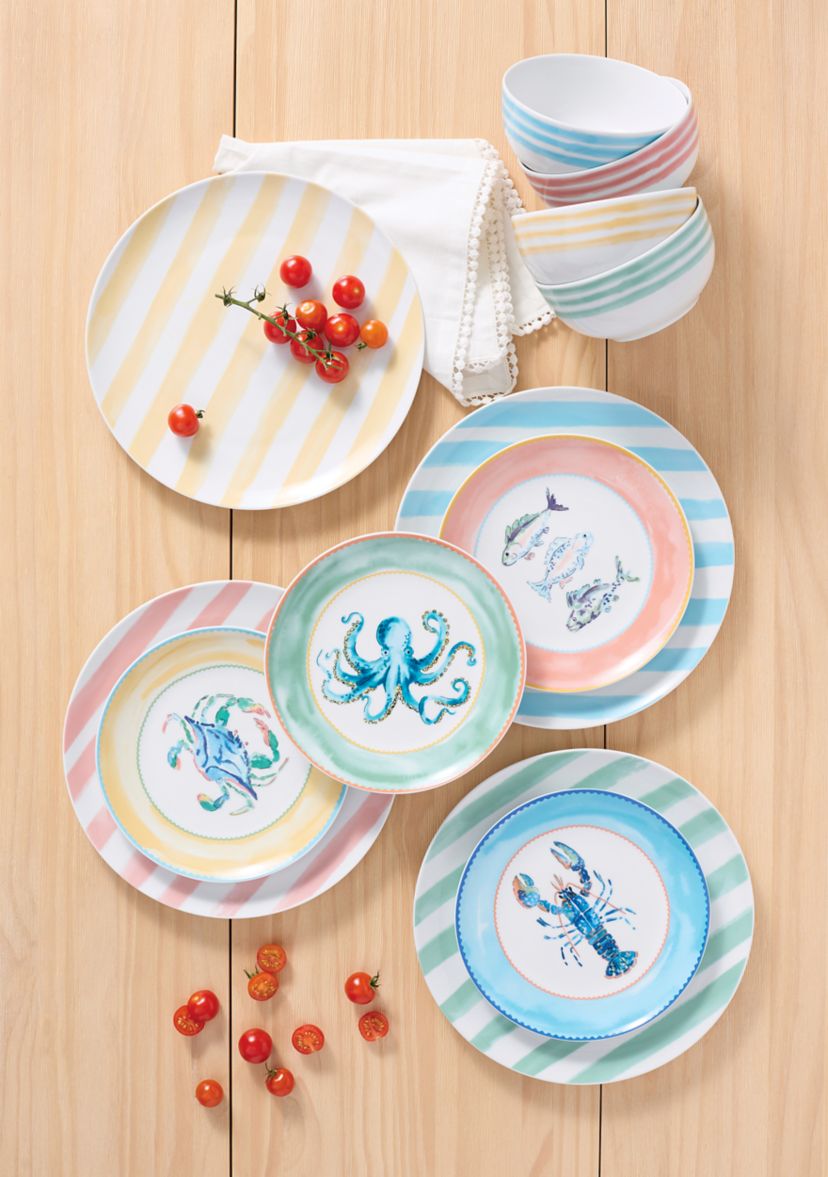 Crown & Ivy™ Sewing Down South x Crown & Ivy™ Kiawah Dinner Plates