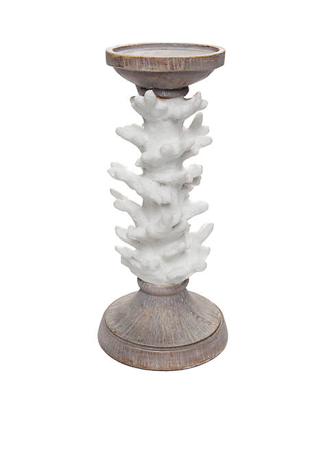 White Coral Candle Holder