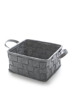 Lightning Bug Medium Gray Felt Basket