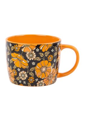 Multicolored 25 Ounce Floral Mug 