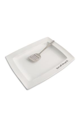 modern.southern.home.bridal cake plate with two forks se