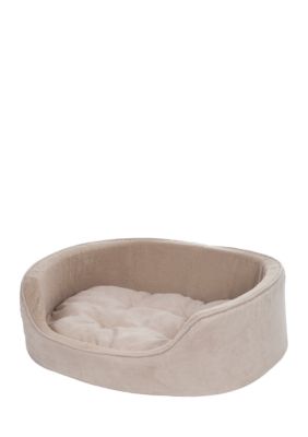 petmaker extra large round ivory plush cuddle bed