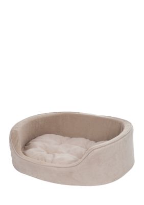 petmaker extra large round ivory plush cuddle bed