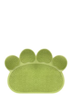 petmaker non slip paw shaped food and litter mat