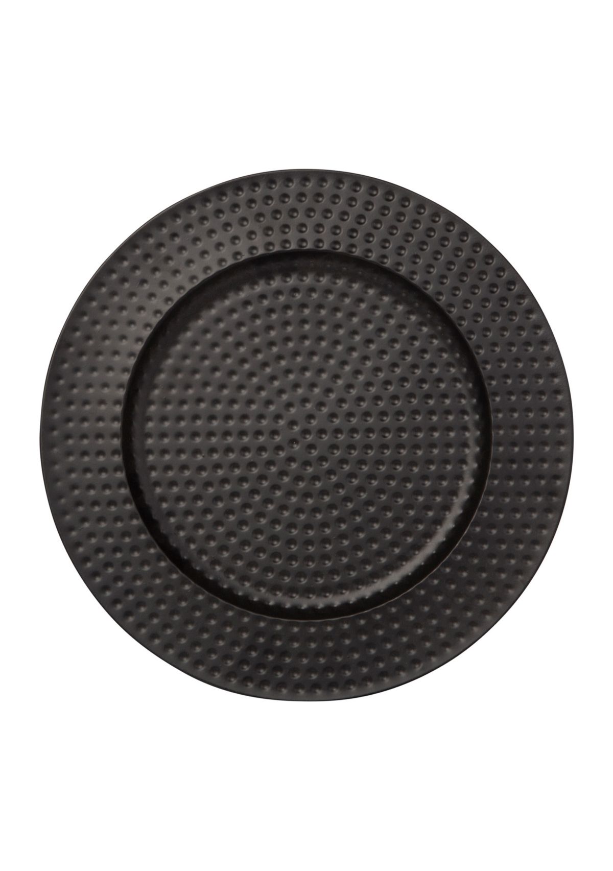 Black 13" Hammered Metal Charger