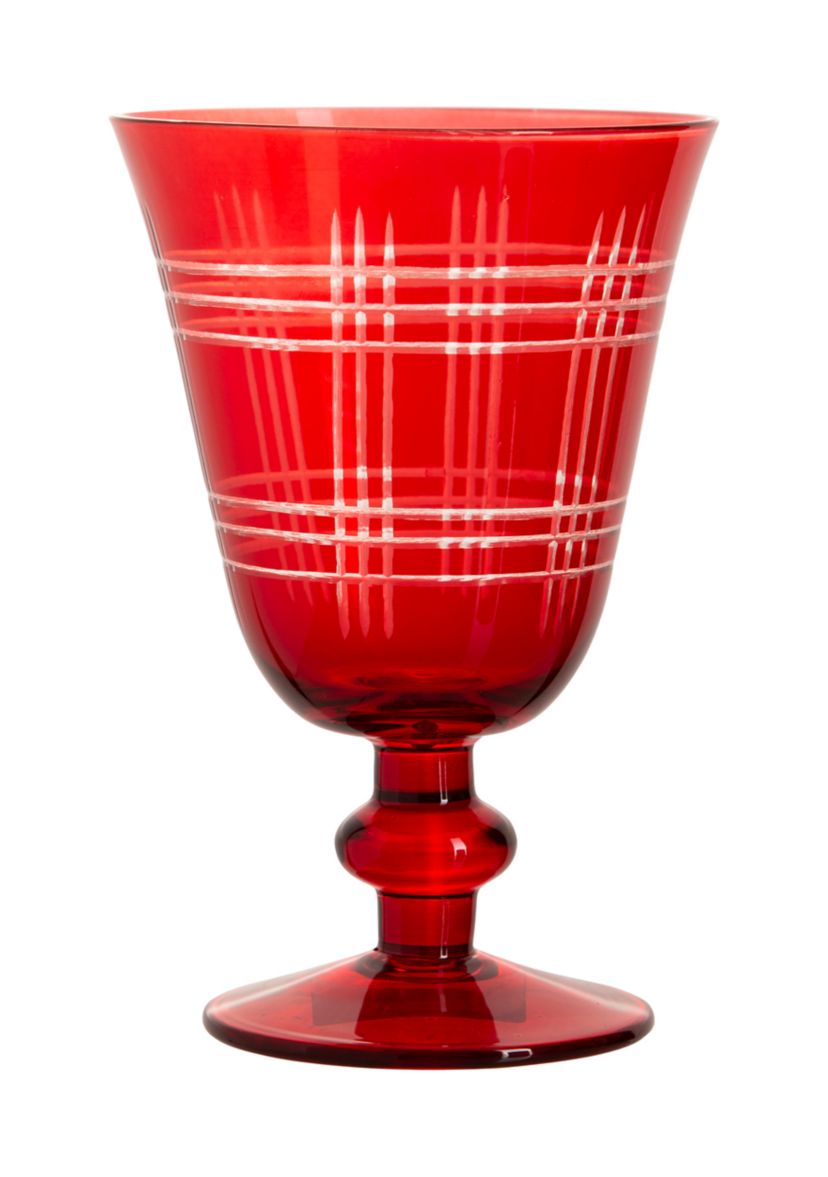 Red Glass Goblet