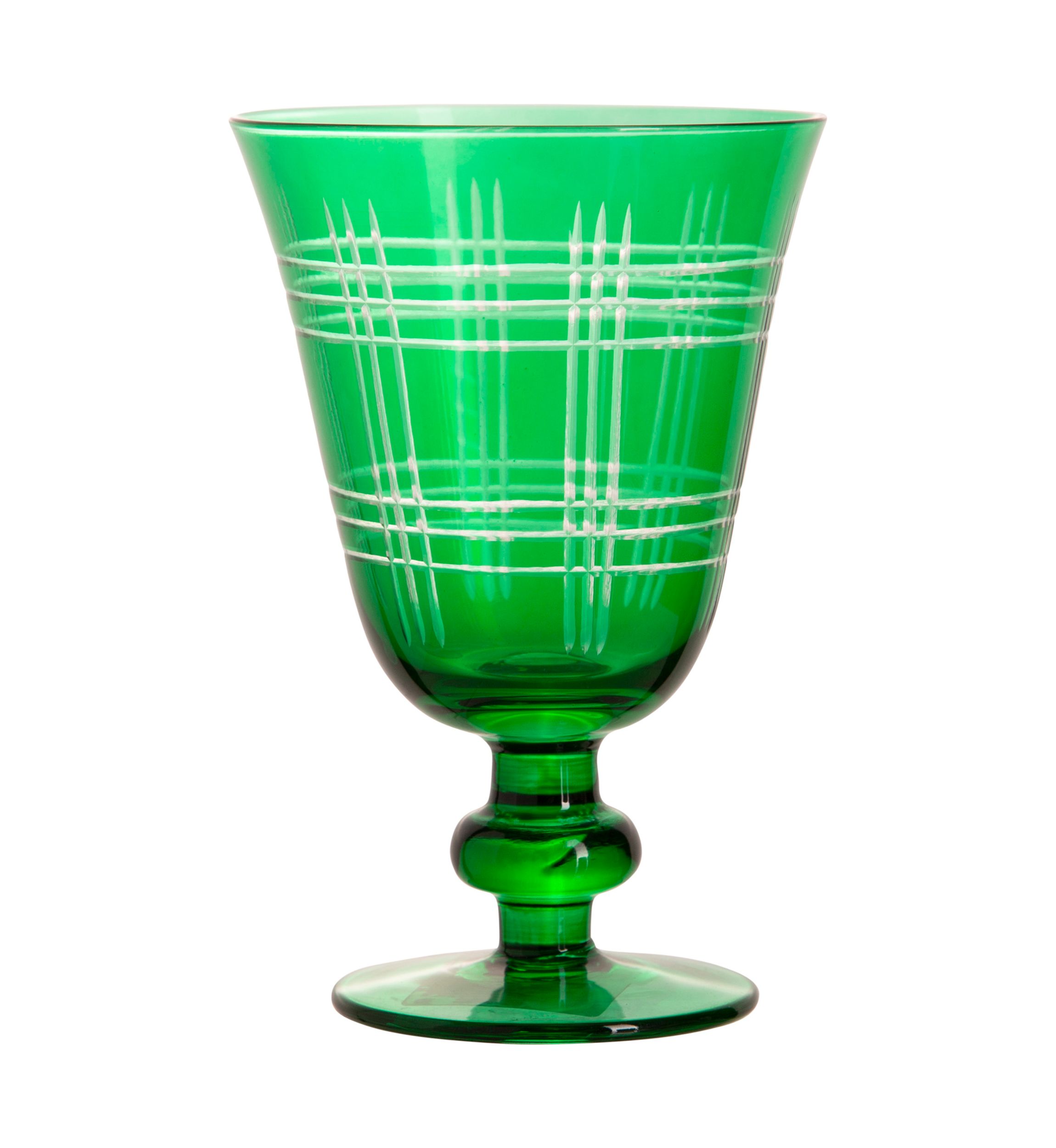 Green Glass Goblet