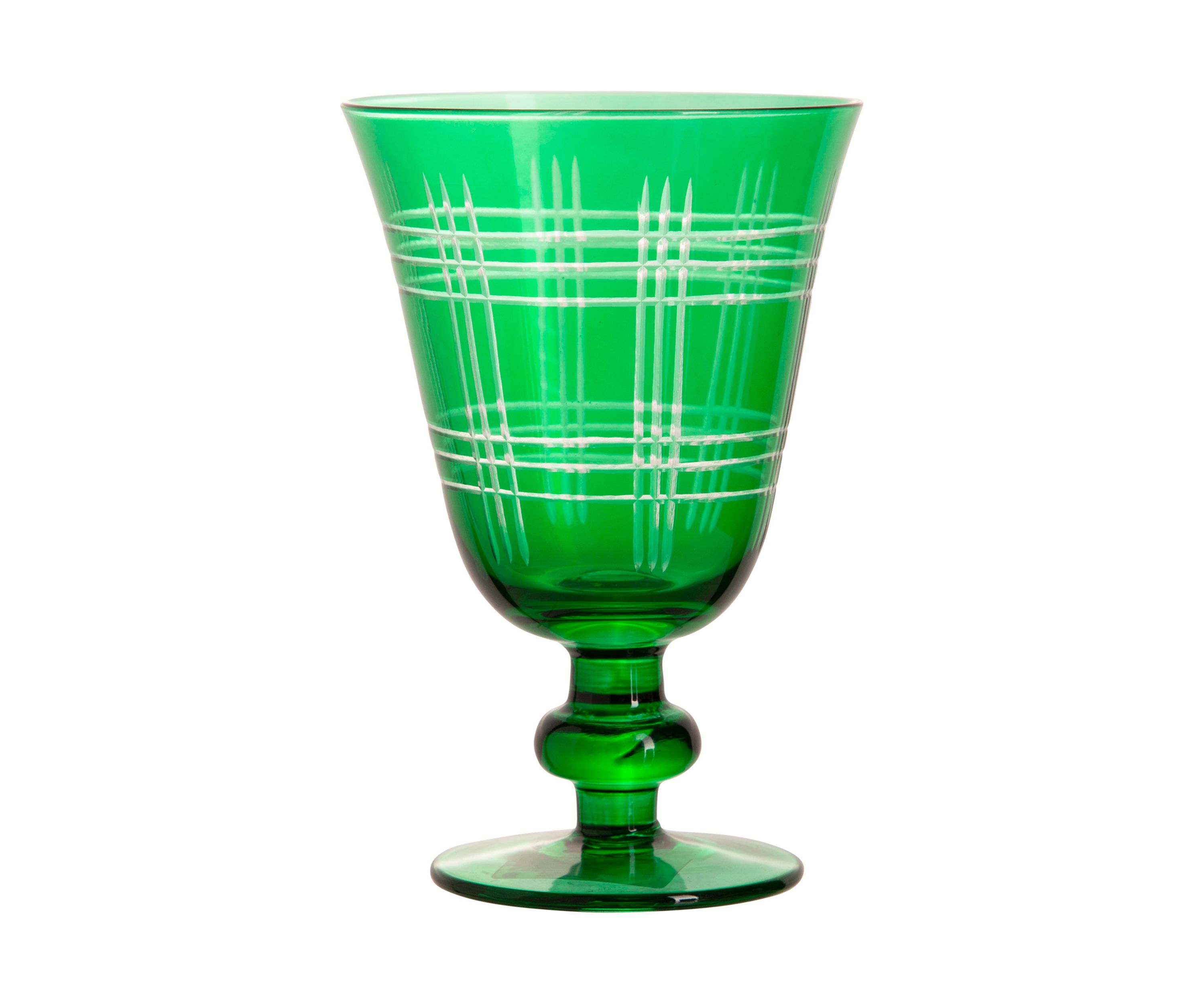 Green Glass Goblet