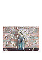 Blooms In Mason Jar Floral Canvas Art