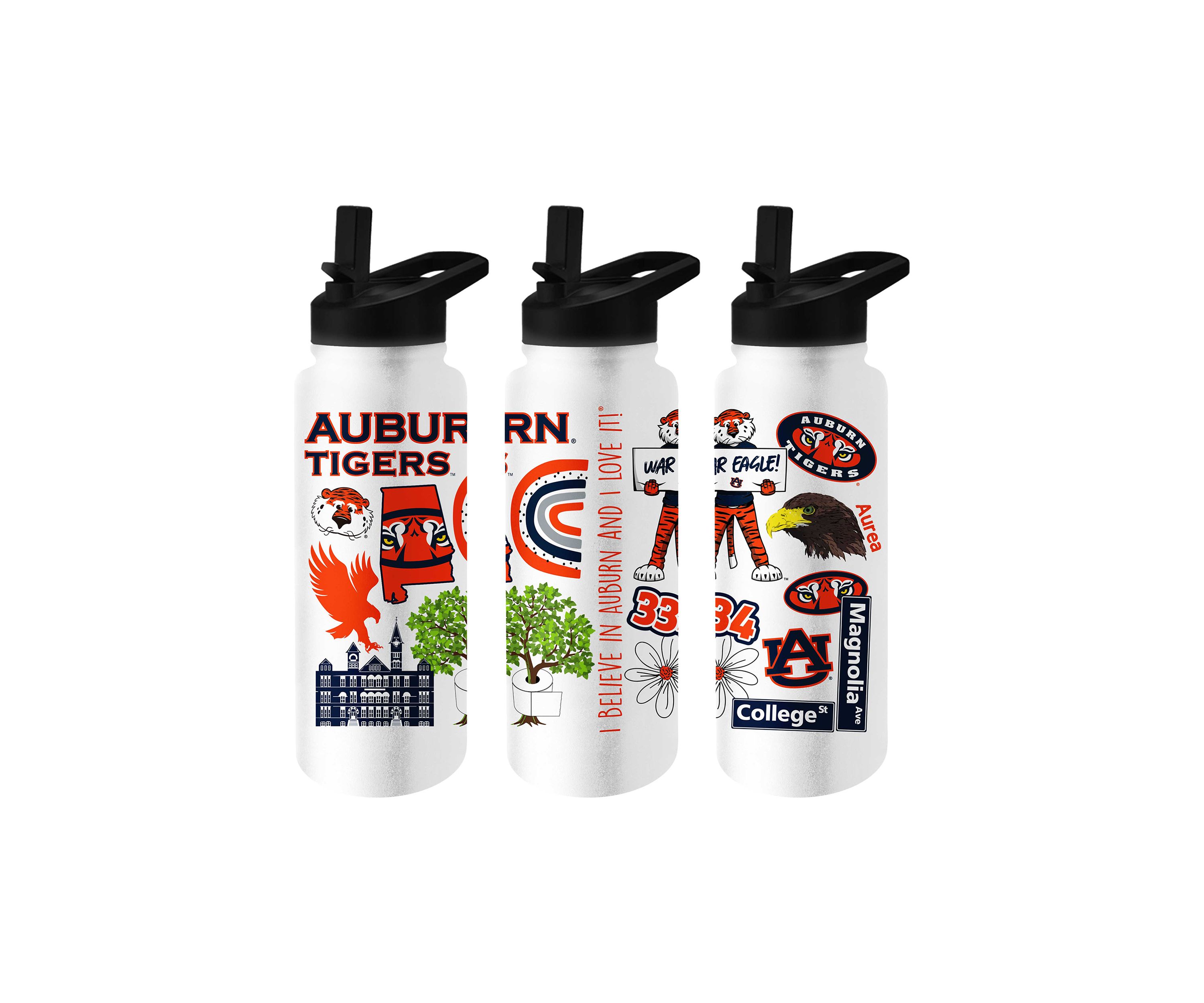 NCAA Auburn Tigers 34 Ounce Native Quencher Bottle