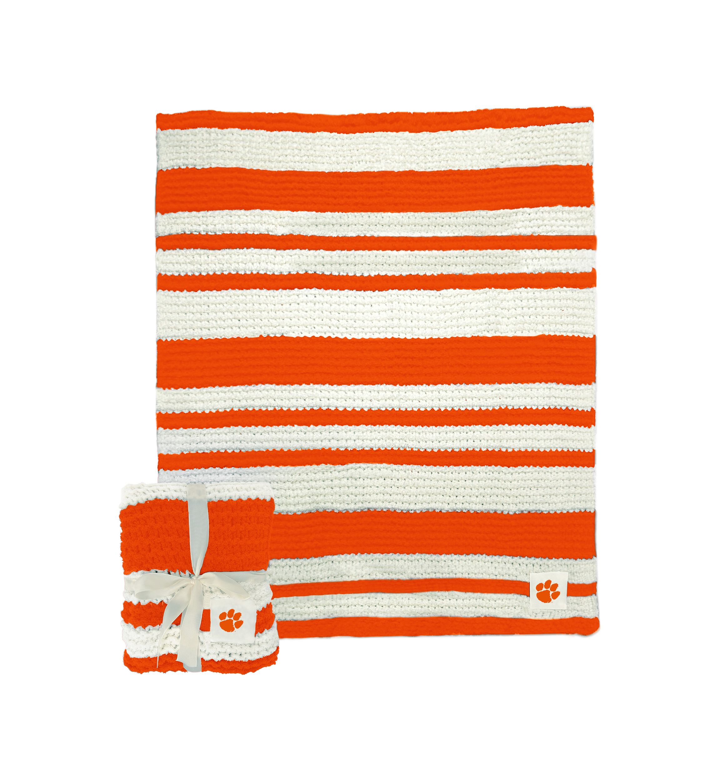 NCAA Clemson Tigers Cable Knit Blanket
