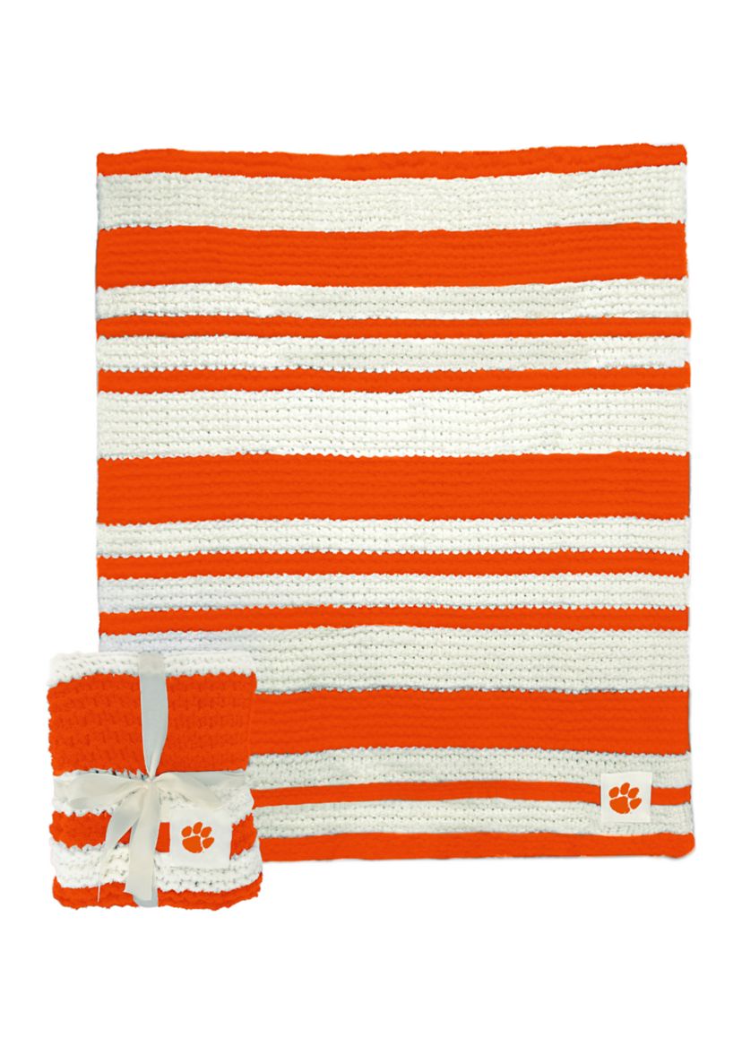 NCAA Clemson Tigers Cable Knit Blanket