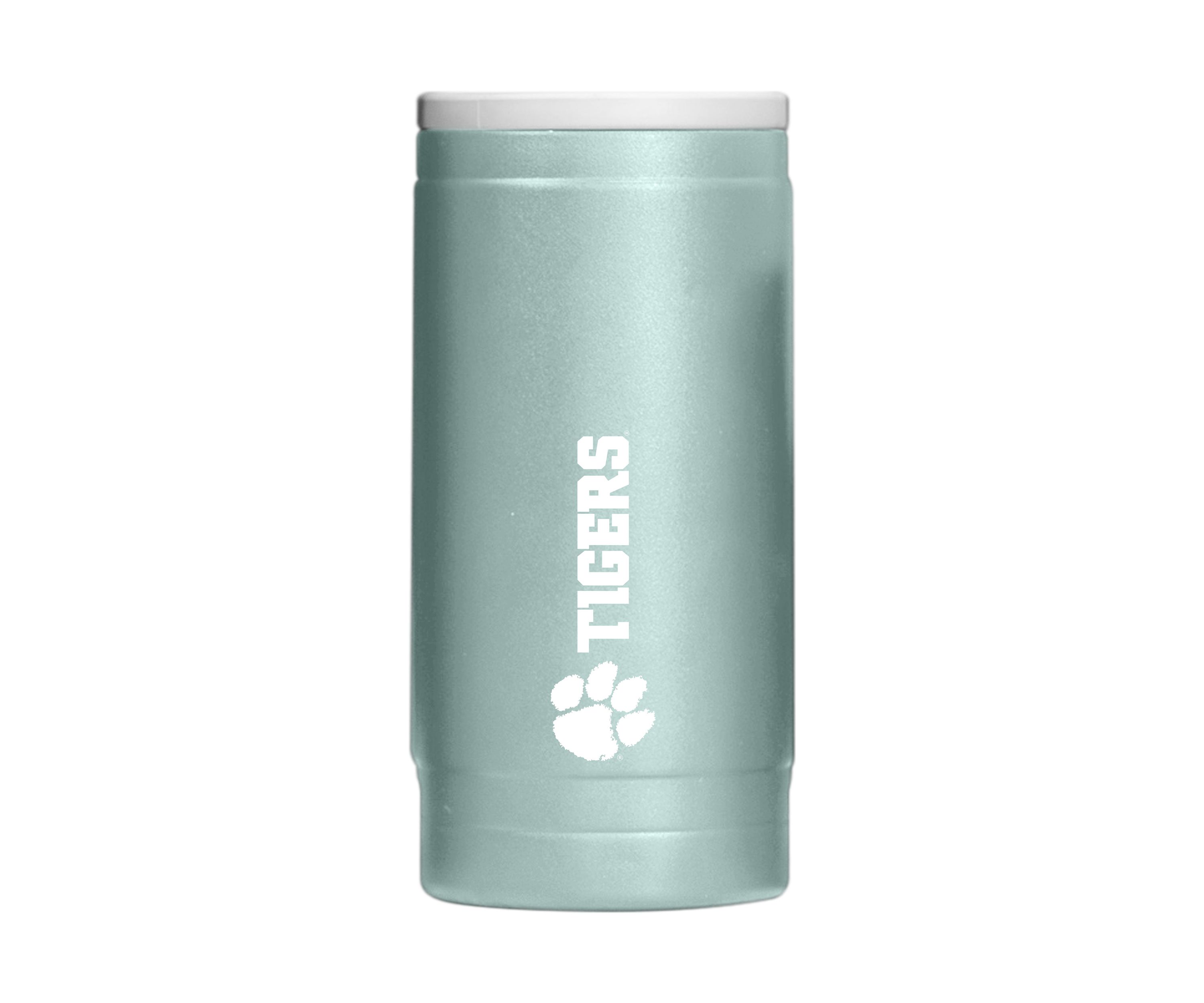 NCAA Clemson Tigers Vertical Powder Coat Slim Can Coolie