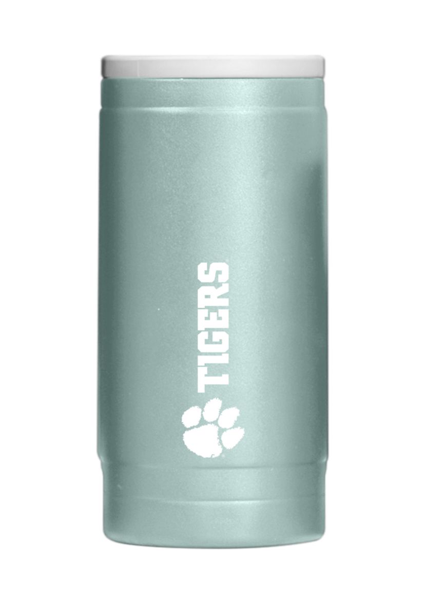NCAA Clemson Tigers Vertical Powder Coat Slim Can Coolie