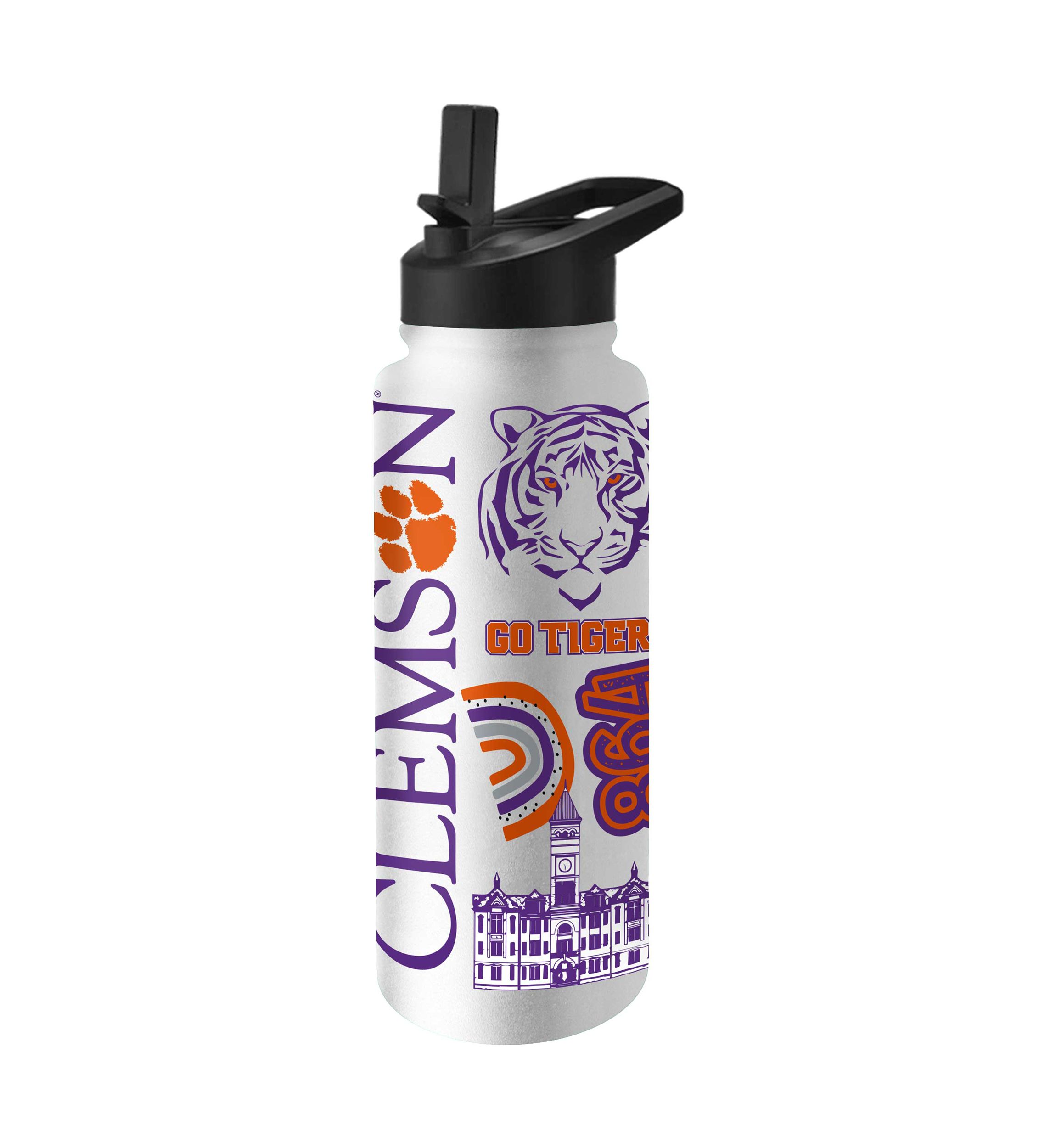NCAA Clemson Tigers 34 Ounce Quencher Bottle