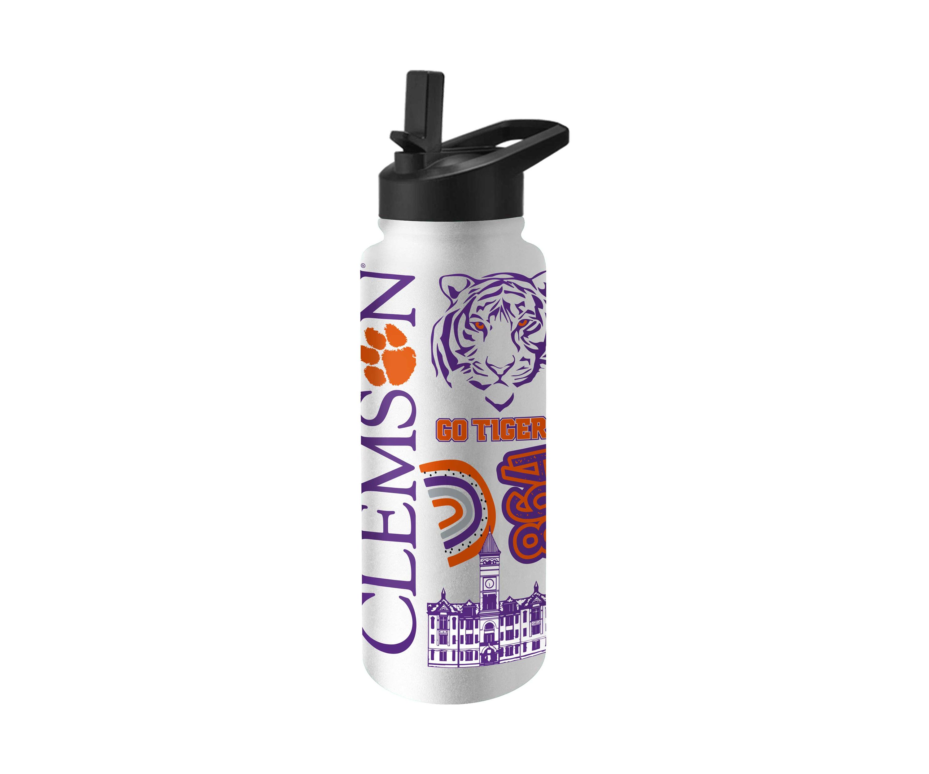 NCAA Clemson Tigers 34 Ounce Quencher Bottle