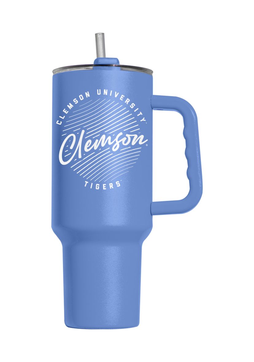 NCAA Clemson Tigers 40 Ounce Retro Script Arctic Powder Coat Tumbler