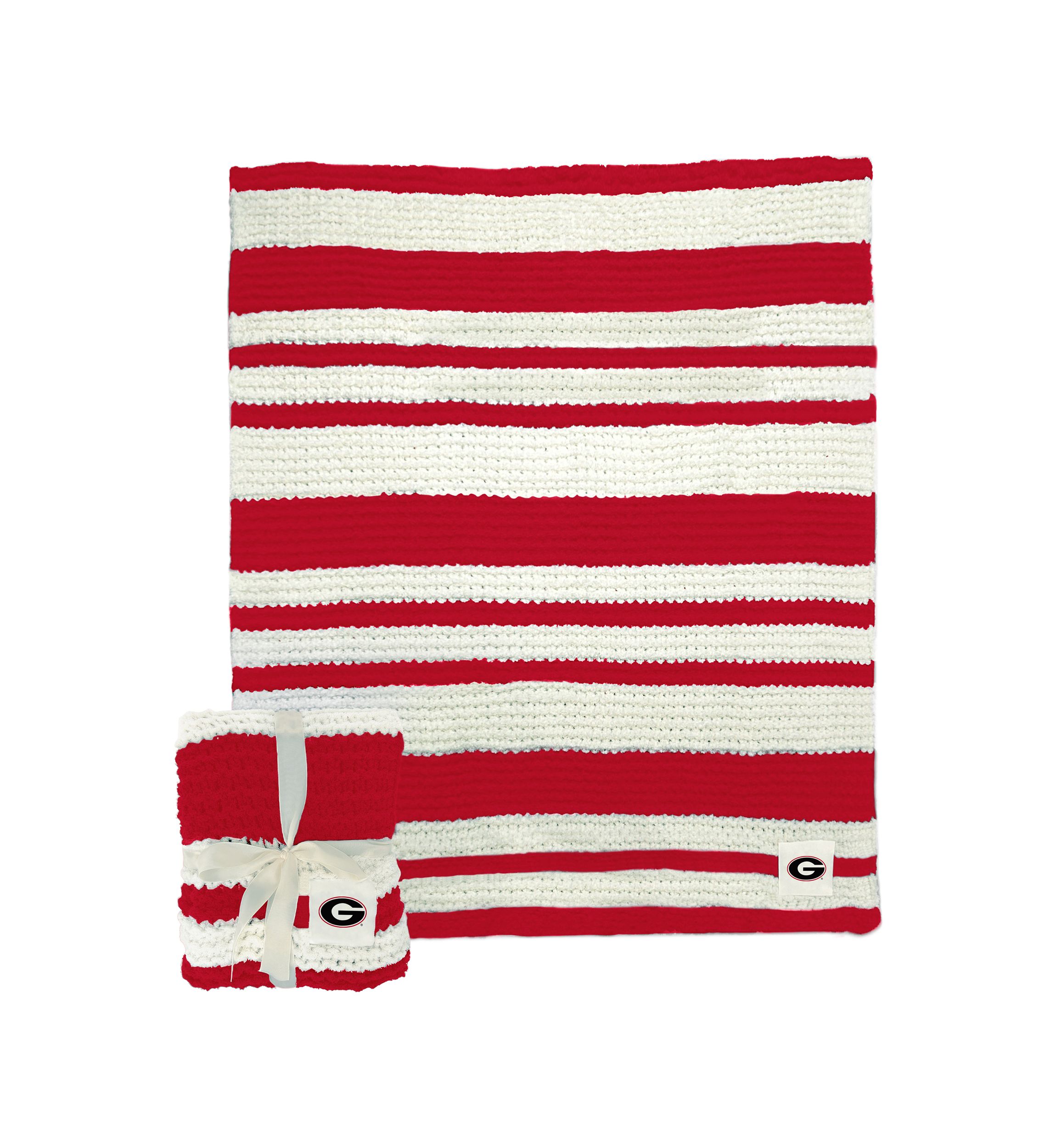 NCAA Georgia Bulldogs Cable Knit Blanket 