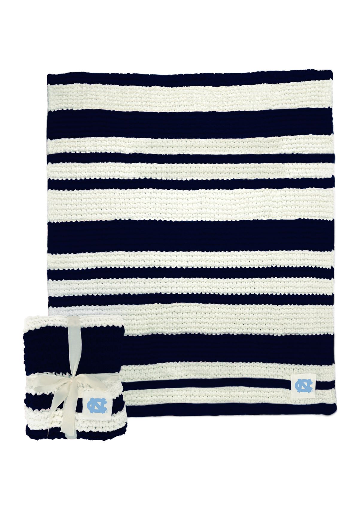 NCAA North Carolina Tar Heels Cable Knit Blanket 