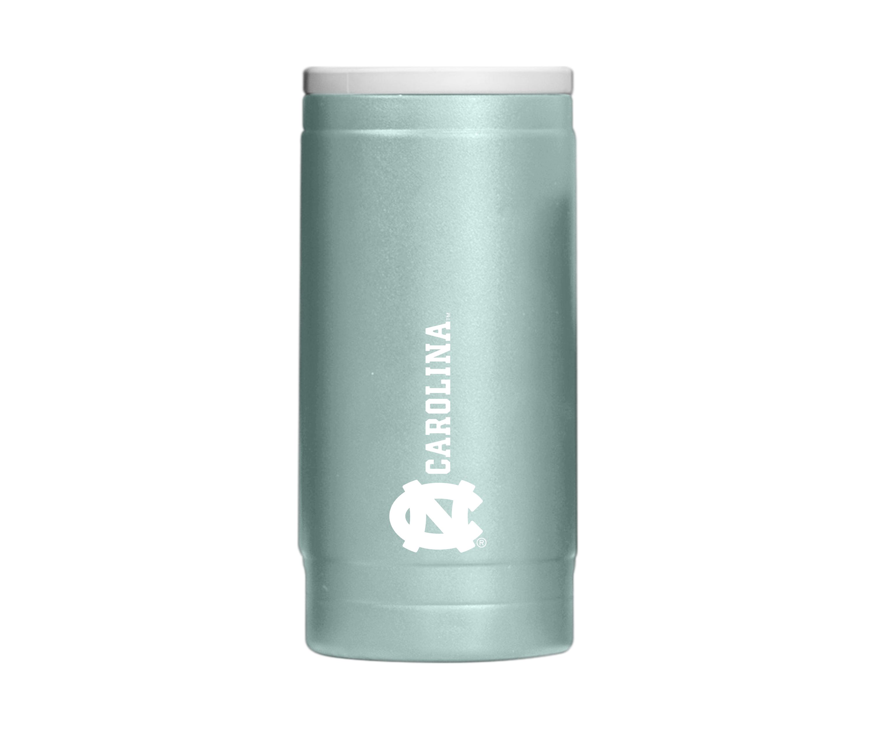 NCAA North Carolina Tar Heels Vertical Powder Coat Slim Can Coolie