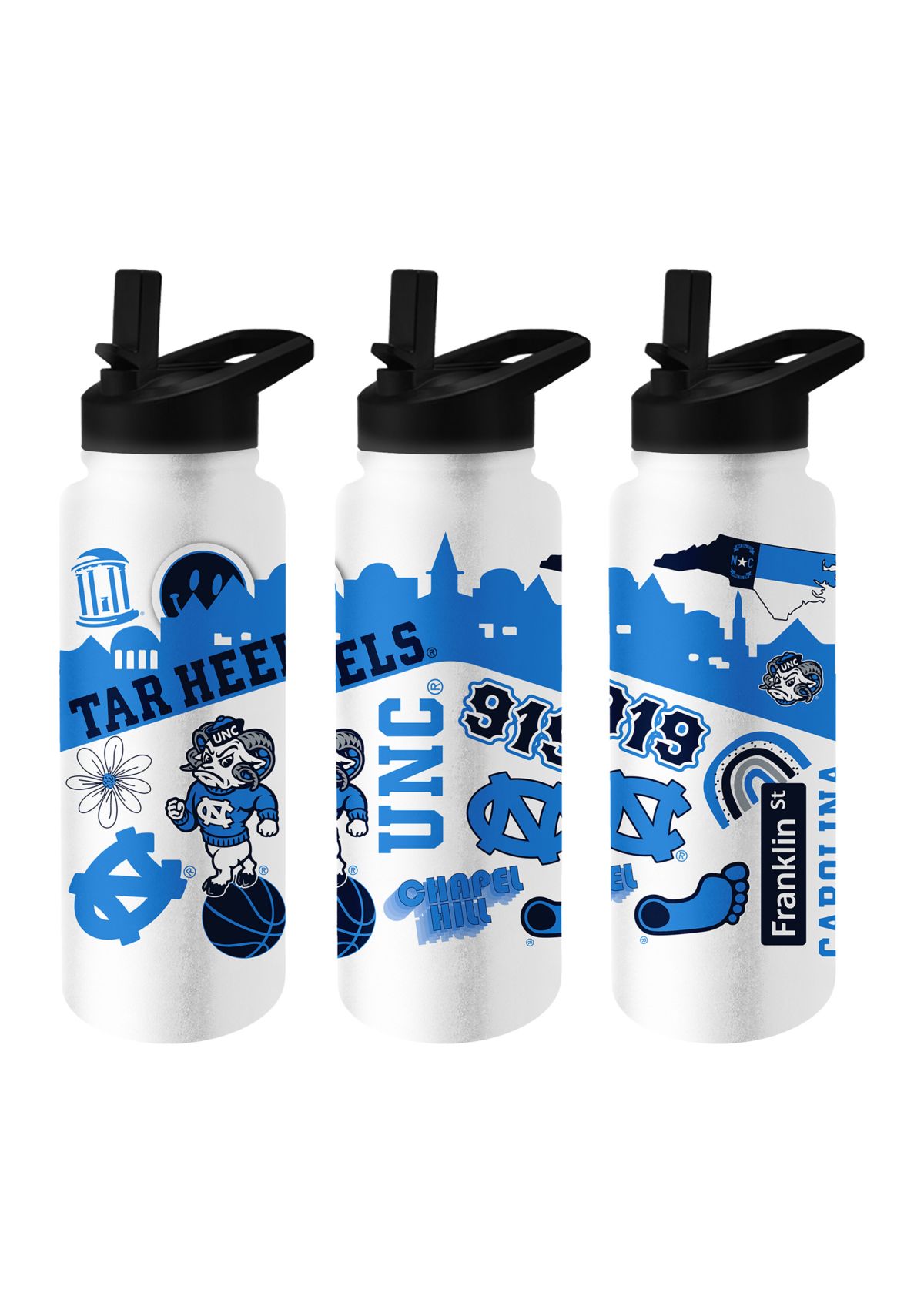 NCAA North Carolina Tar Heels 34 Ounce Native Quencher Bottle