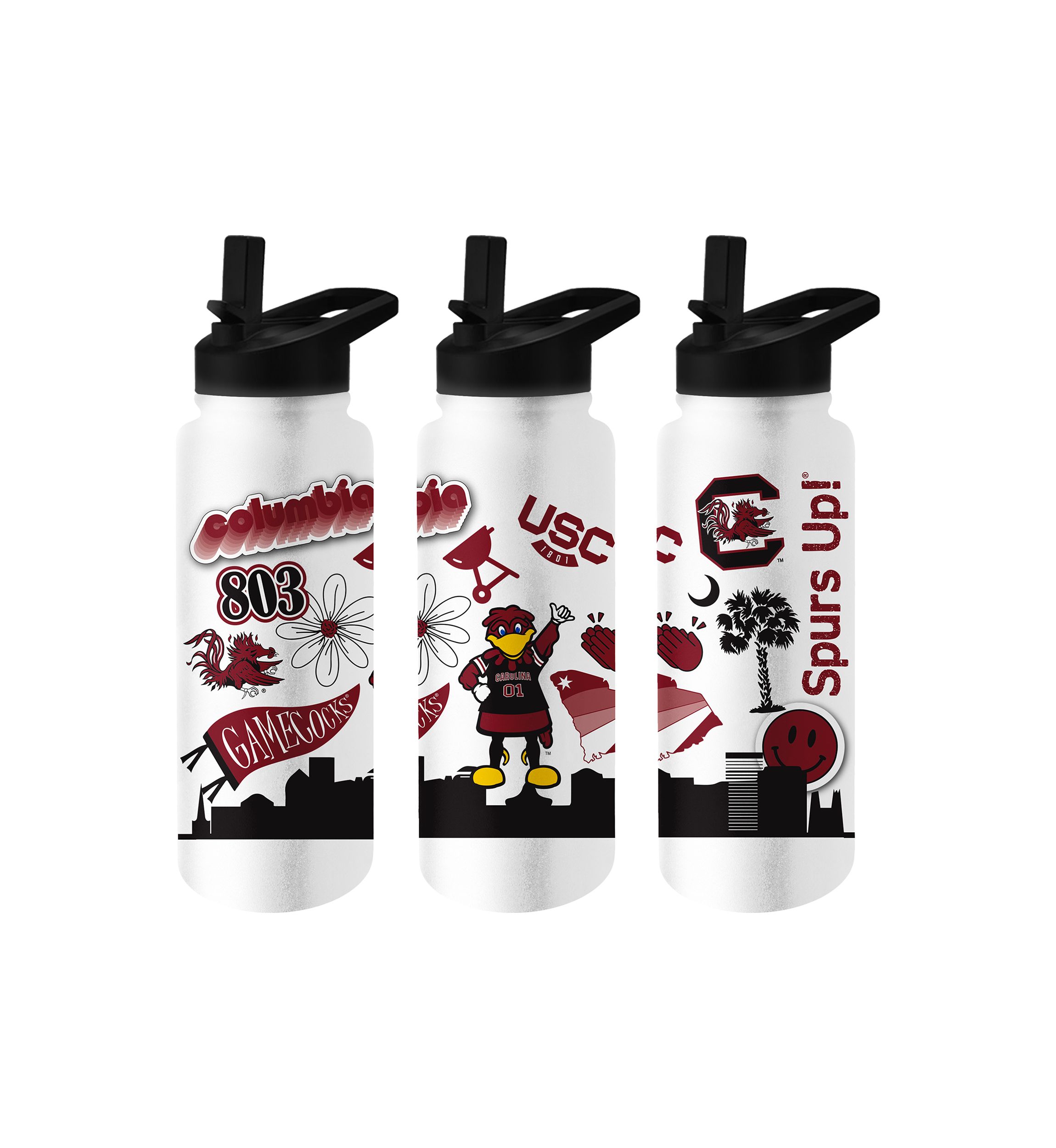 NCAA South Carolina Gamecocks 34 Ounce Quencher Bottle