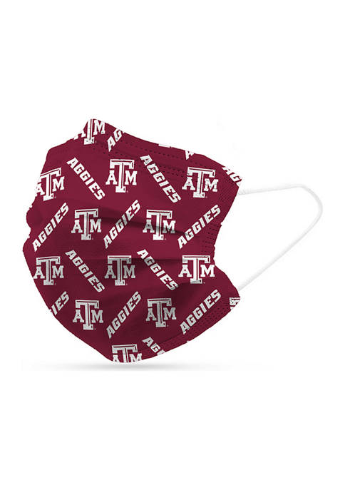 Adult NCAA Texas A&M Disposable 6 Pack Face Masks
