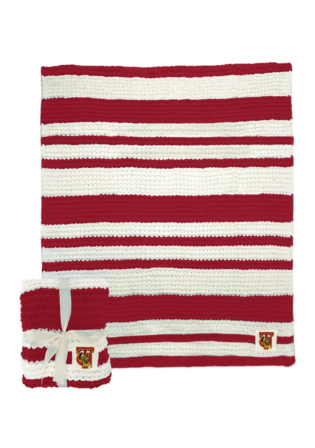 NCAA Tuskegee Golden Tigers Cable Knit Blanket 