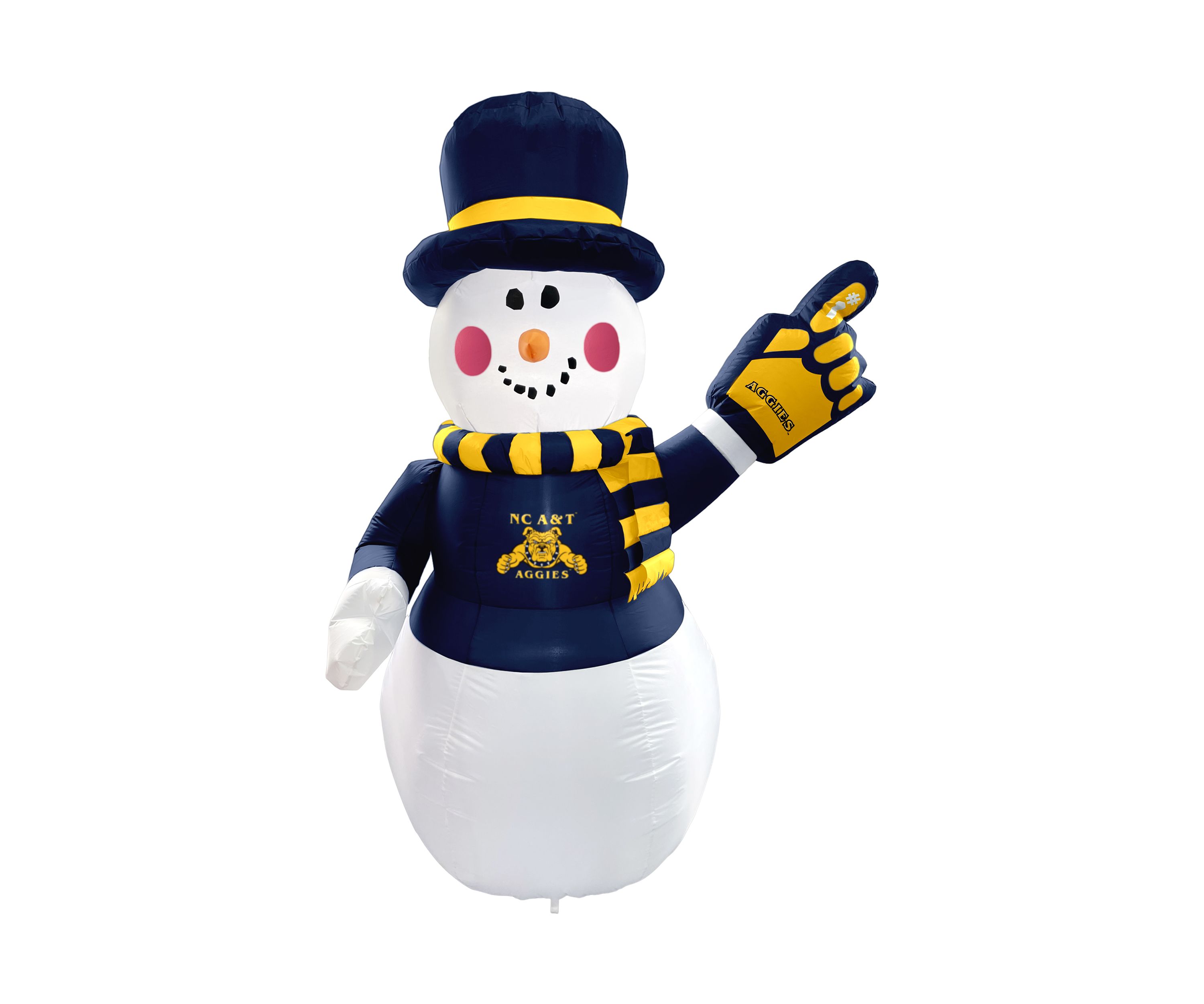 NCAA NC A&T Aggies North Carolina A&T 7 Snowman Yard Inflatable