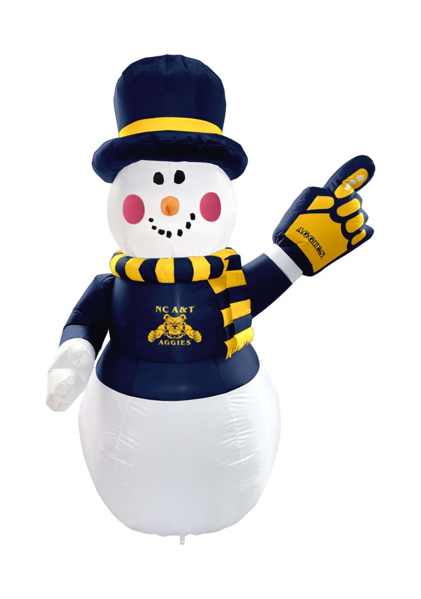 NCAA NC A&T Aggies North Carolina A&T 7 Snowman Yard Inflatable
