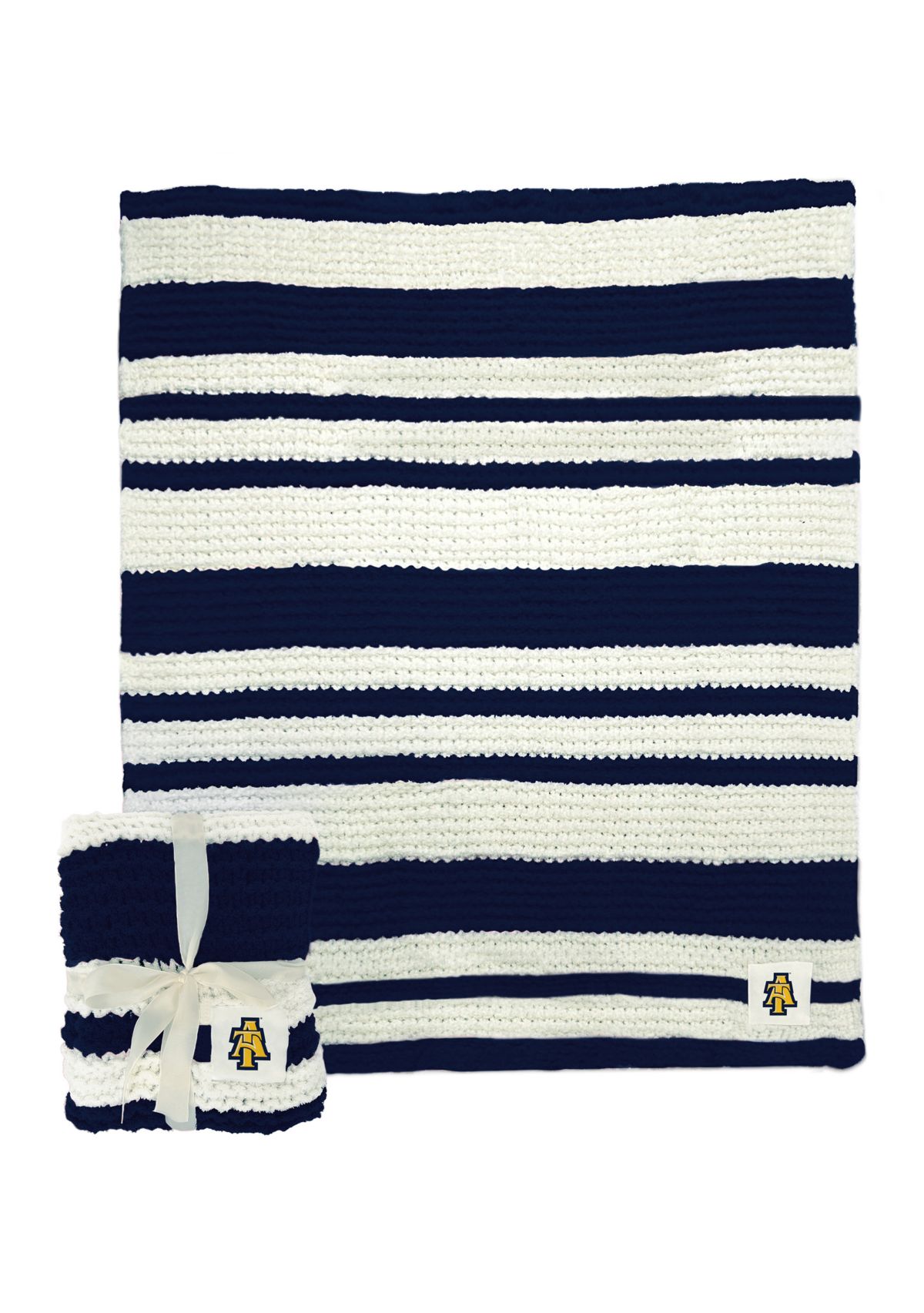 NCAA NC A&T Aggies Cable Knit Blanket 