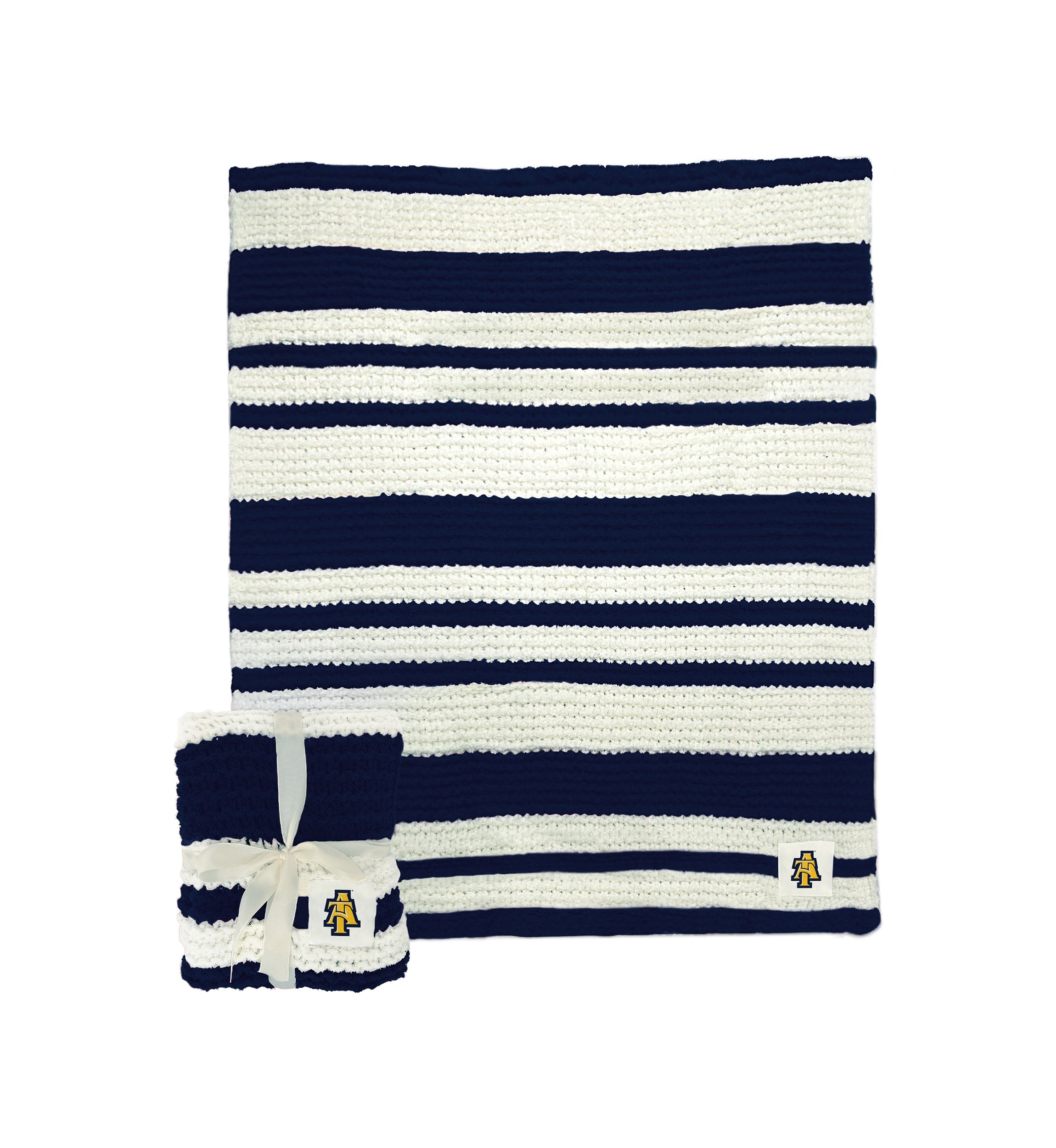 NCAA NC A&T Aggies Cable Knit Blanket 