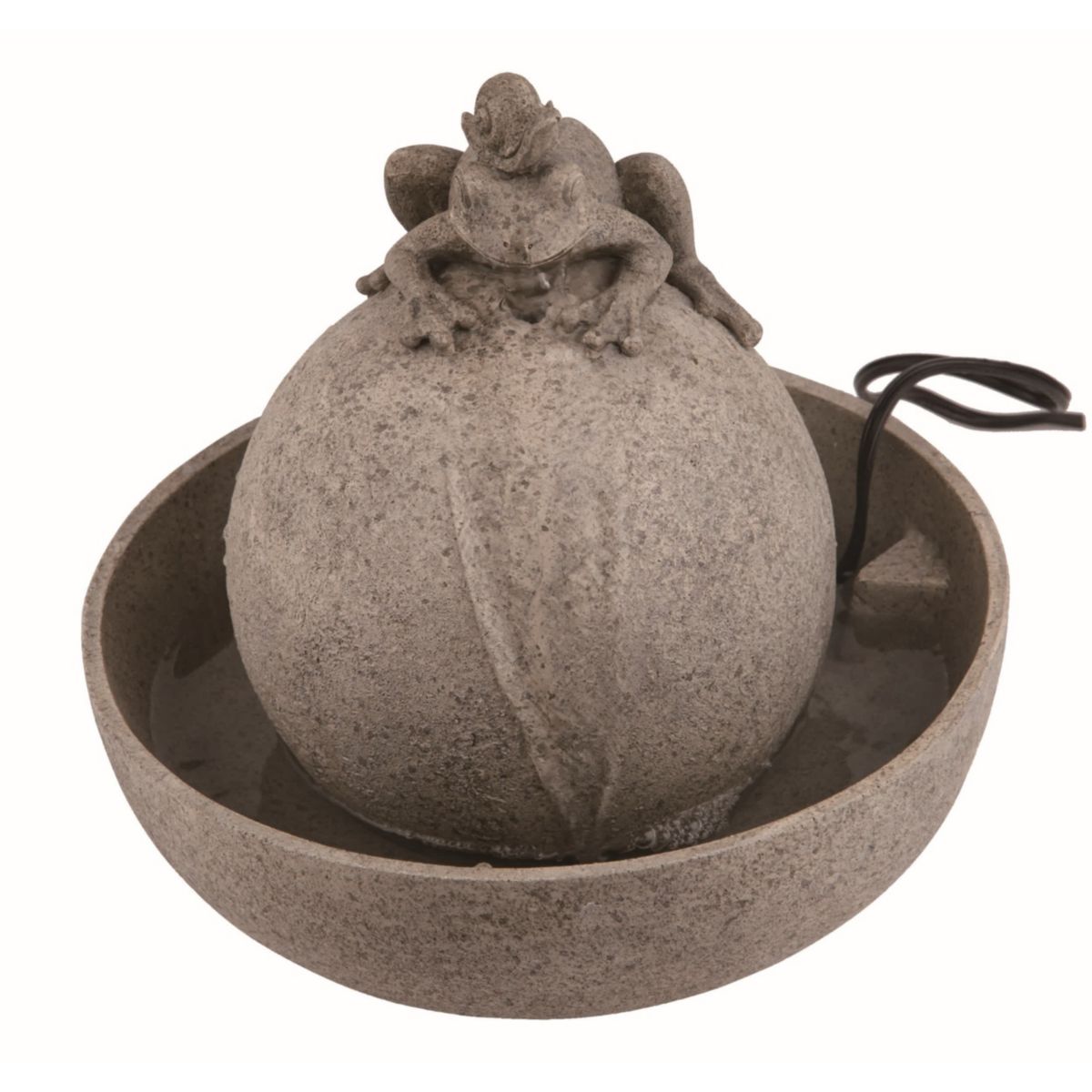 Transpac Resin 11 in. Brown Spring Frog Fountain