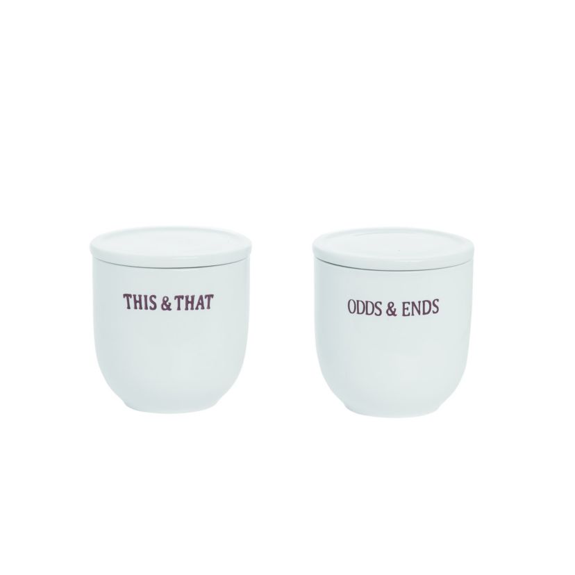 Transpac Transpac Ceramic Farmhouse Container Set of 2 Spring Home ...