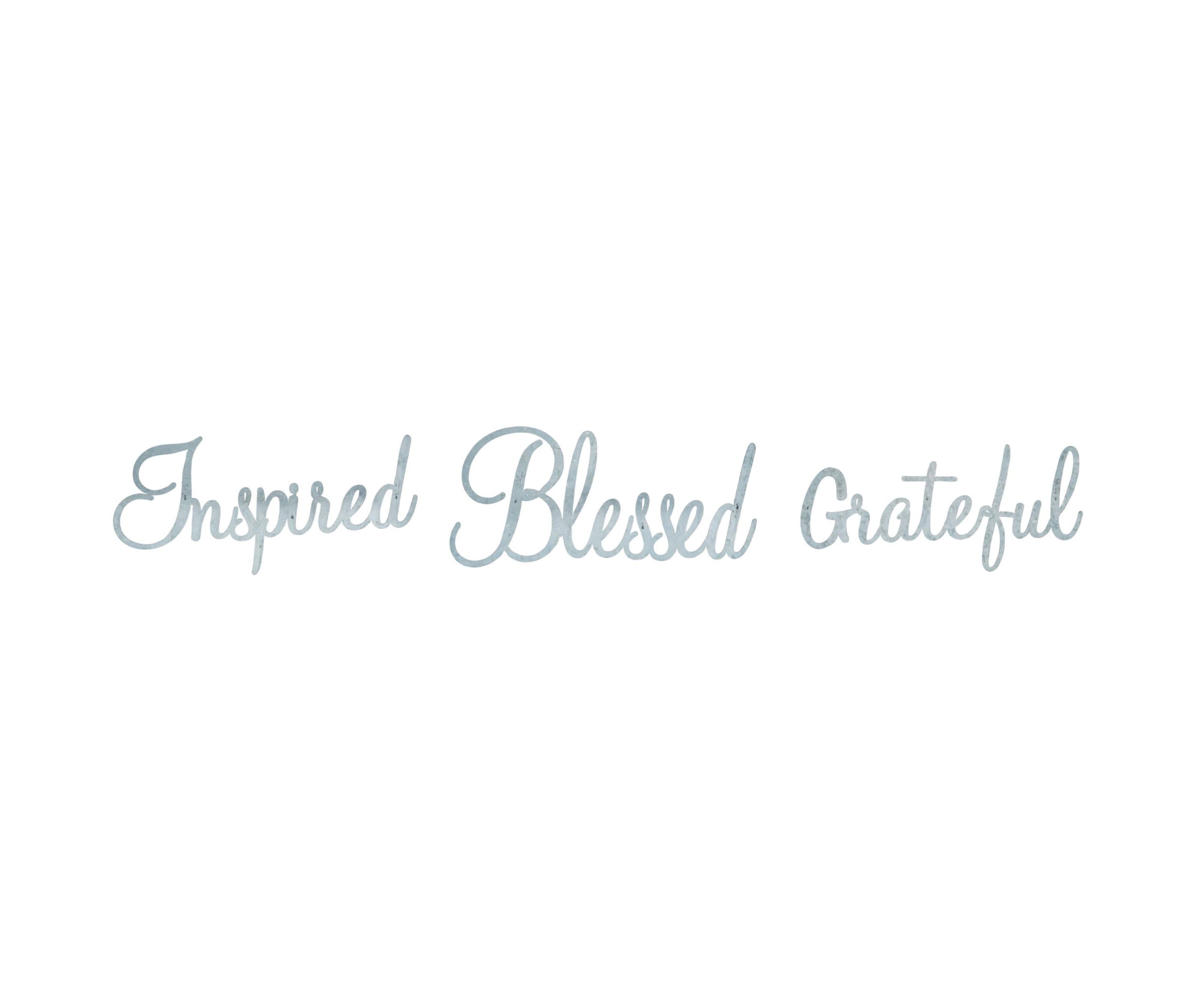 Transpac Metal Hanging Inspirational Words Set of 3 Spring Home Decorations