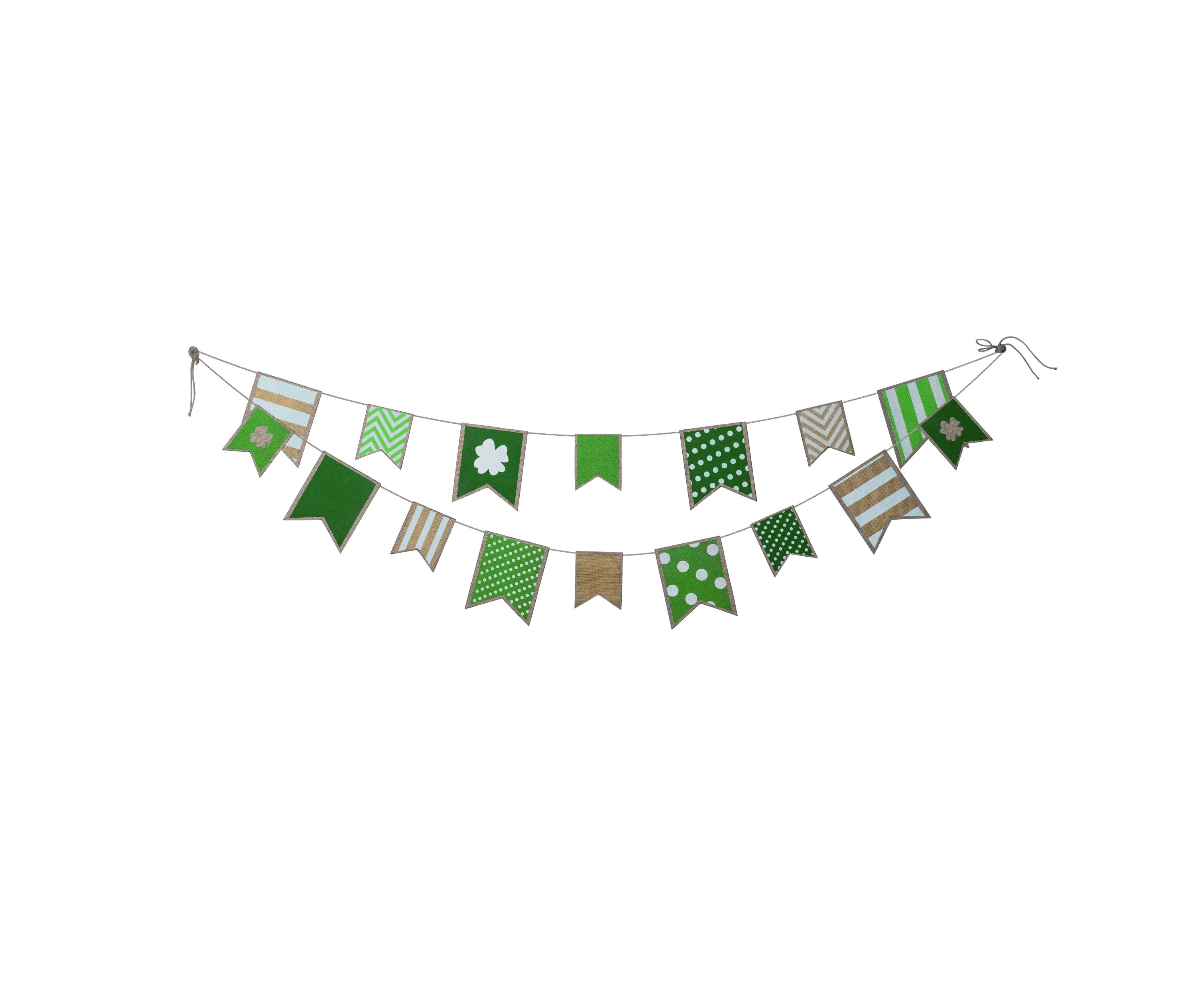 Transpac Wood 75 in. Multicolor St. Patricks Day Banner