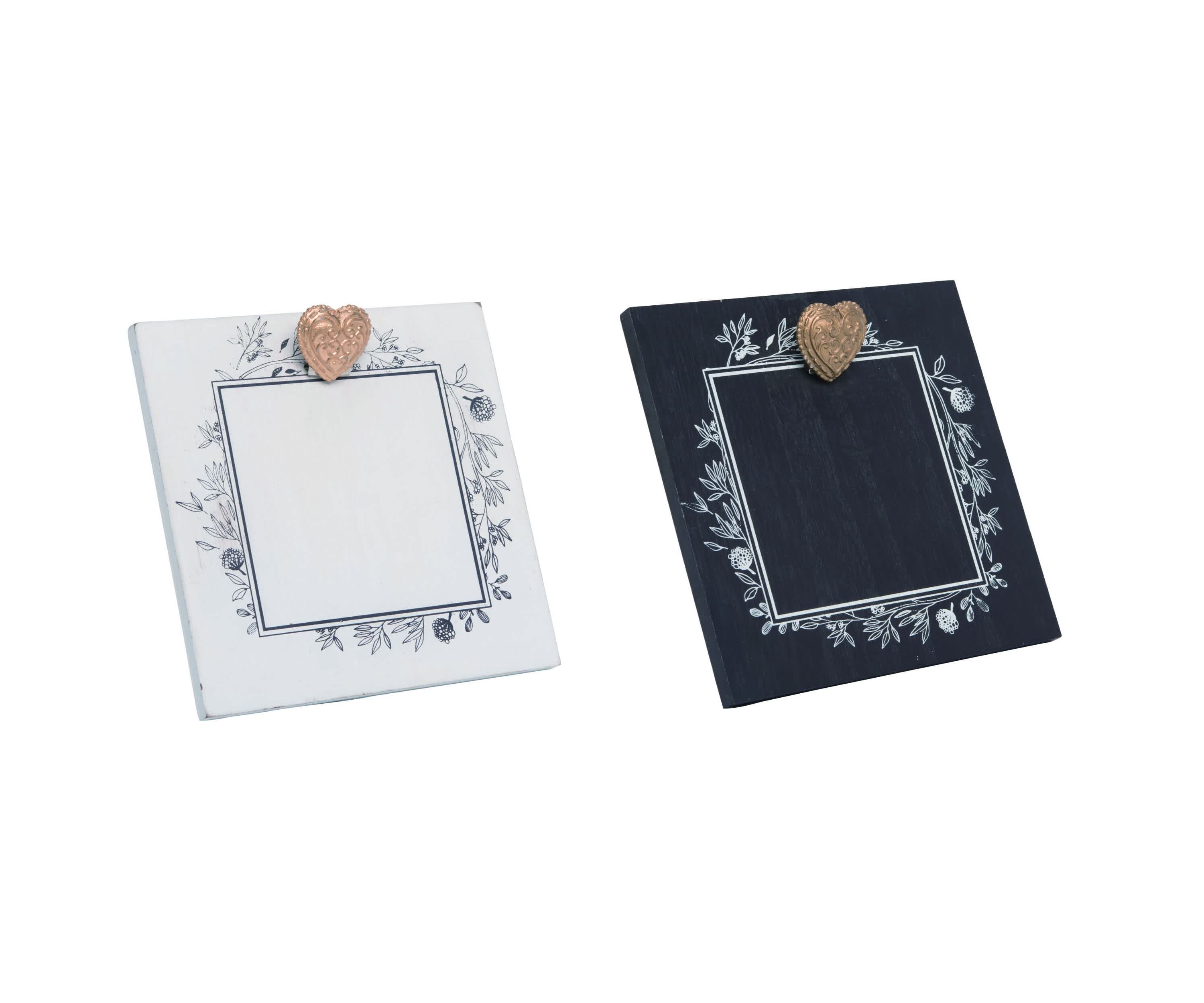Transpac MDF Romance Photo Clip Set of 2 Valentines Home Decorations
