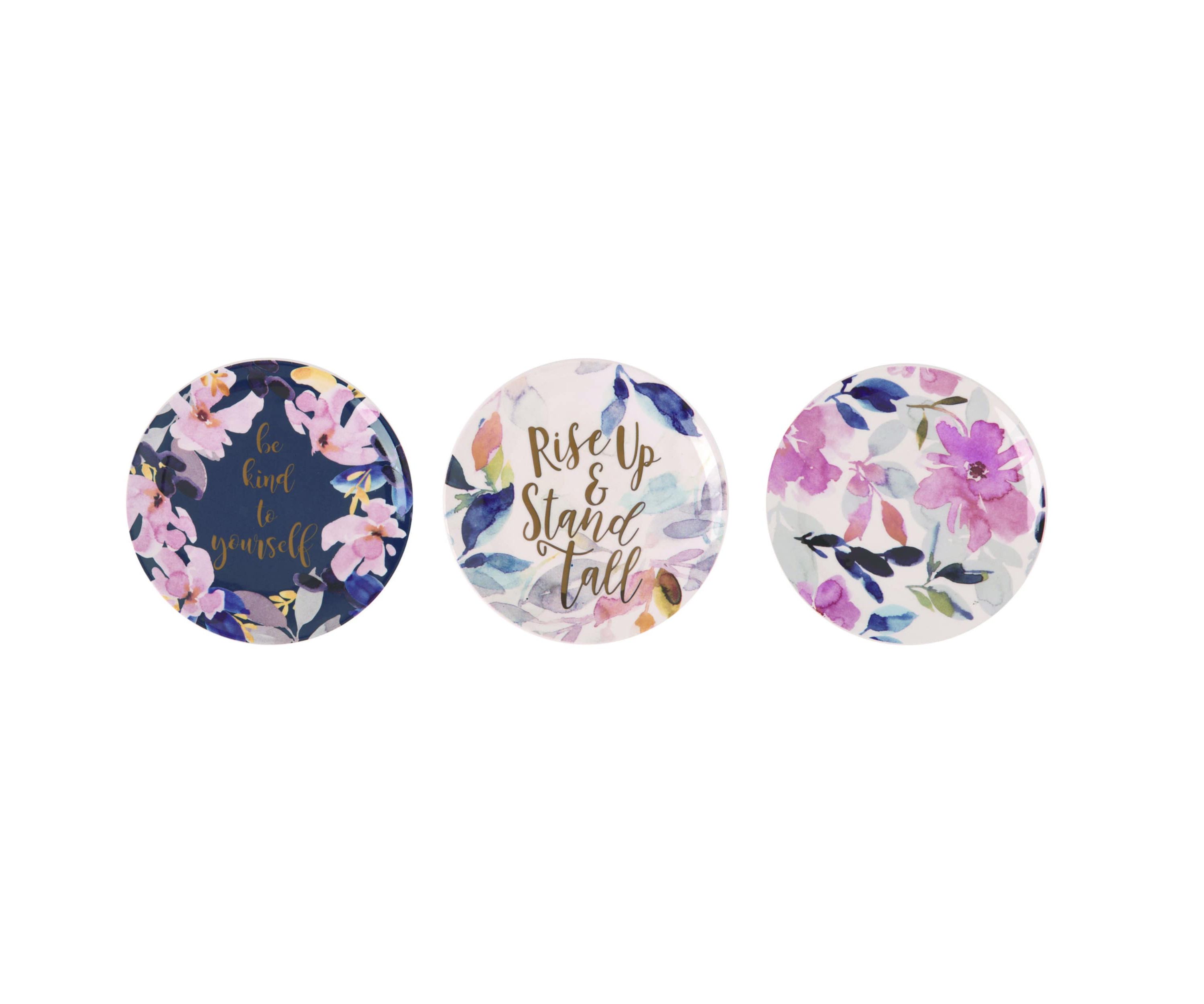 Transpac Ceramic Inspirational Dish Set of 3 Spring Home Decorations