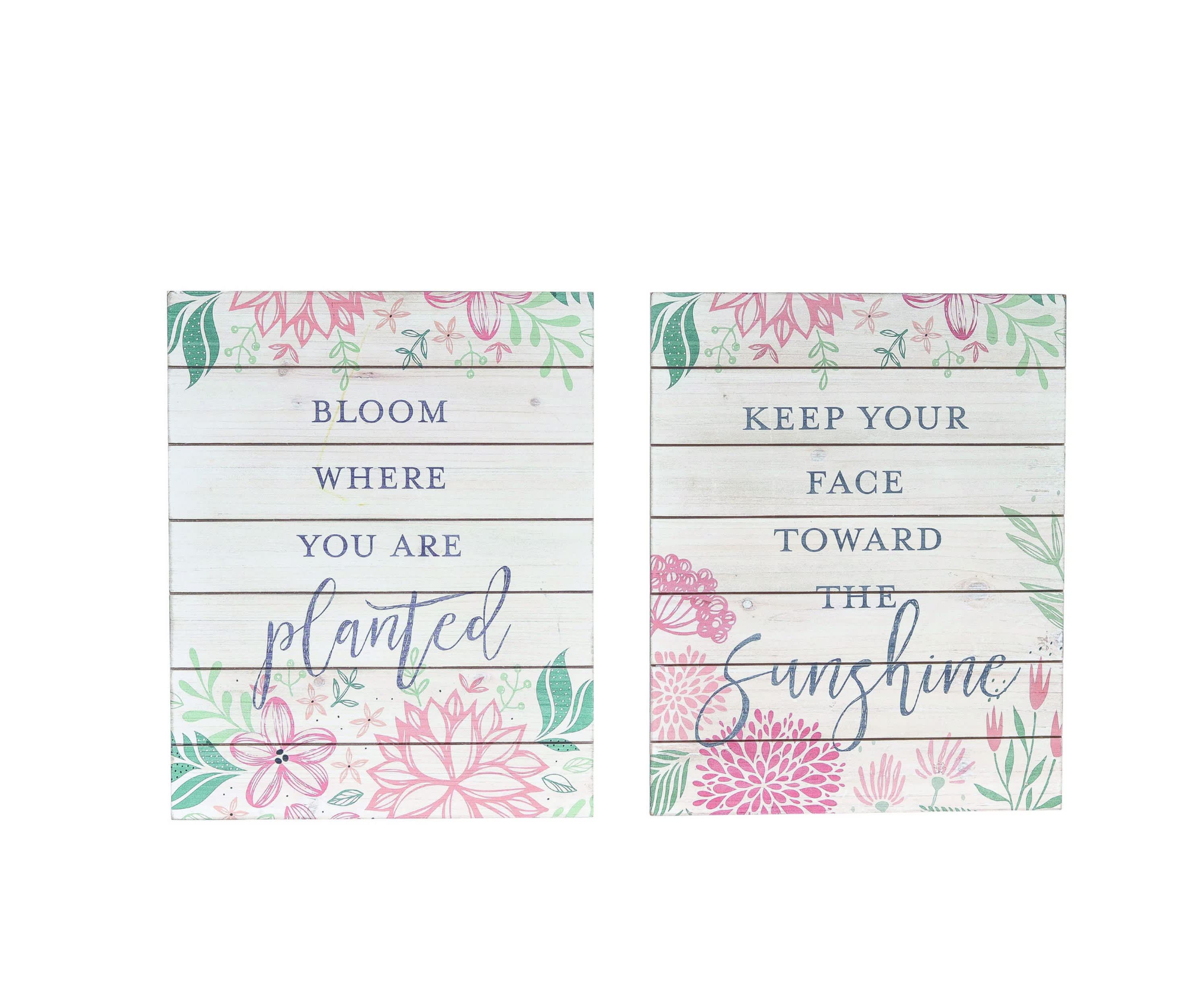 Transpac MDF Wall Decor Set of 2 Patriotic Home Decorations