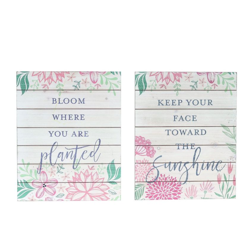 Transpac MDF Wall Decor Set of 2 Patriotic Home Decorations