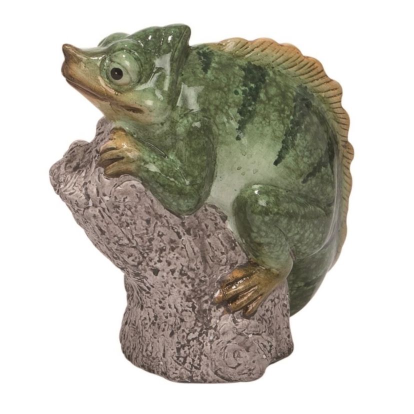 Transpac Terracotta 6 in. Multicolor Spring Reptile Decor