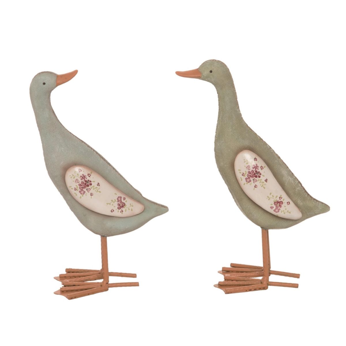 Transpac Resin Cottage Duck Decor Set of 2 Spring Home Decorations