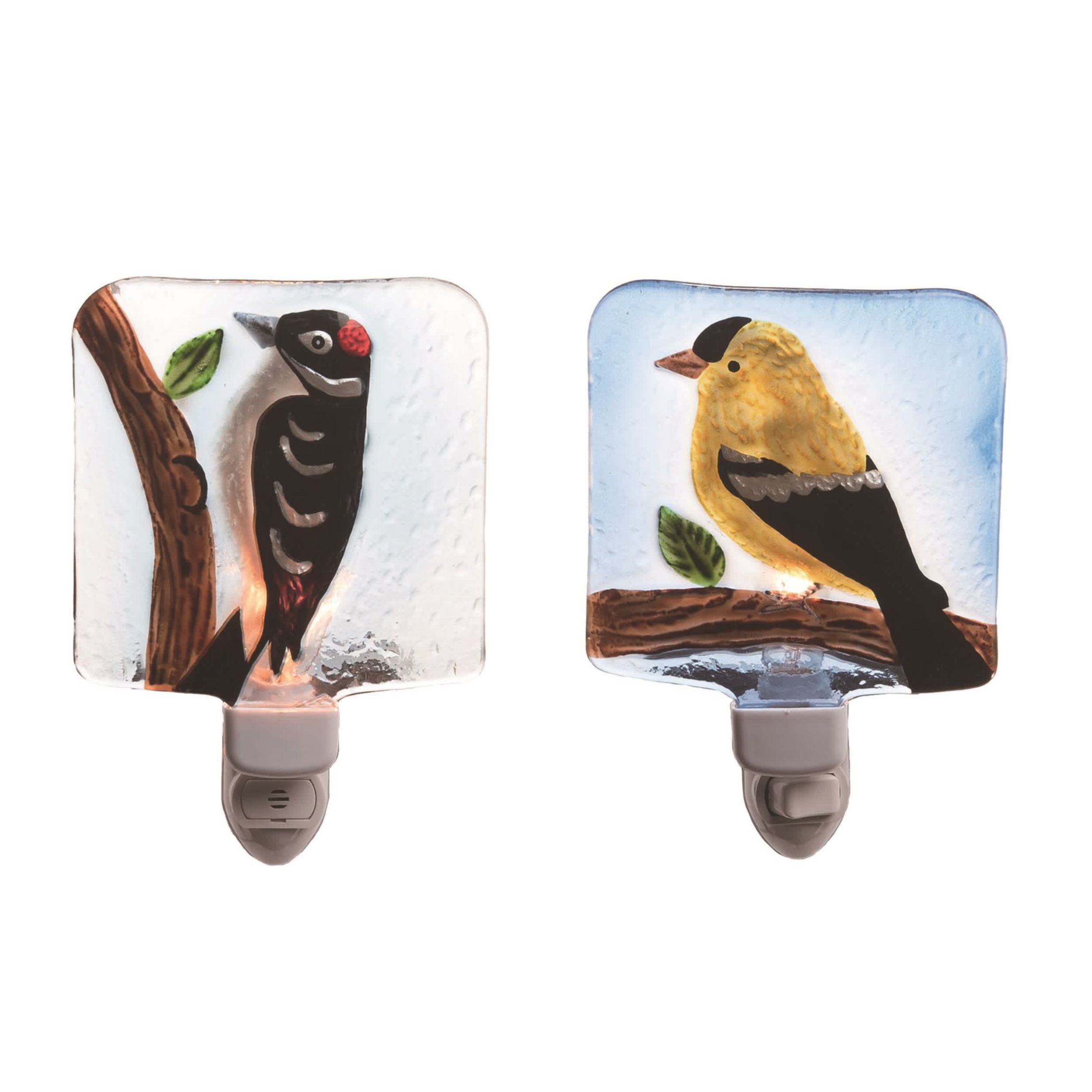 Transpac Goldfinch/pecker Night Light Set of 2 Home Decorations Spring