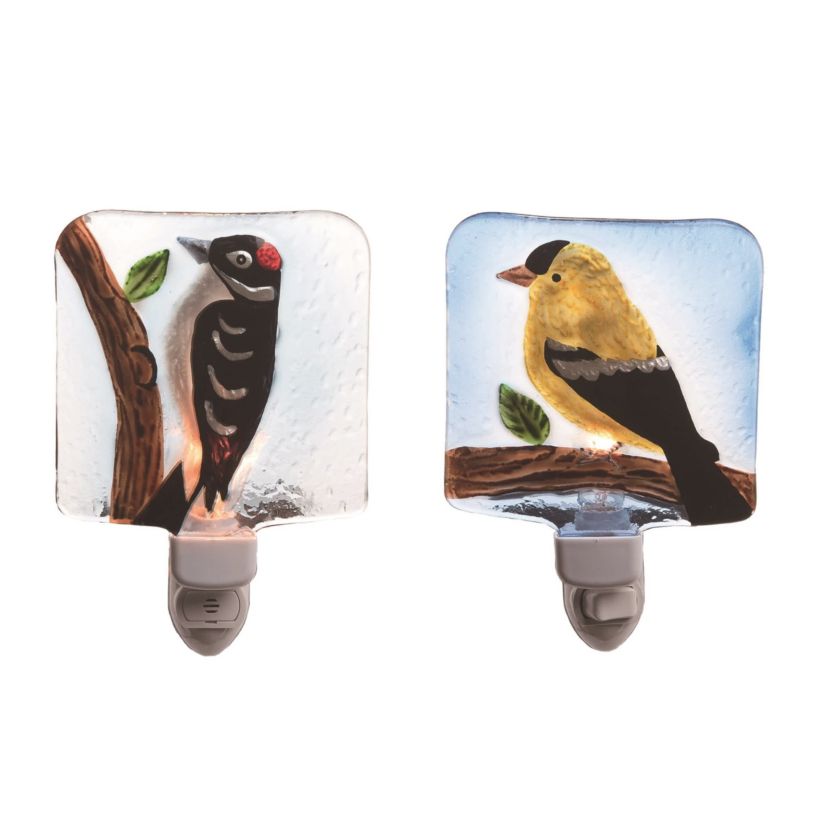 Transpac Goldfinch/pecker Night Light Set of 2 Home Decorations Spring