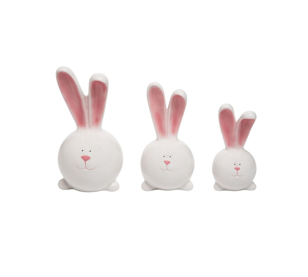 Transpac Ceramic 9.56 in. Easter Big Ear Bunny Set of 3